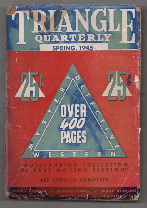 Triangle Quarterly Spring 1945, Rare Pulp, Illustrated, Robert Wallace