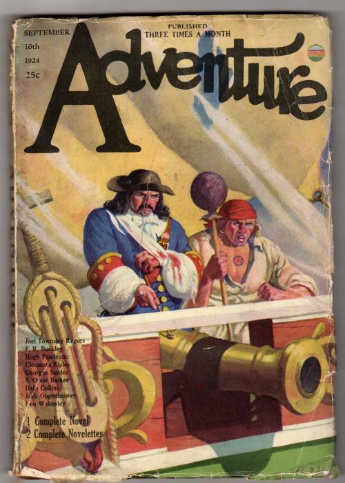 Adventure Sep 10 1924 Pulp Joel T. Rogers; F.R. Buckley; Hugh Pendexter; S.O....