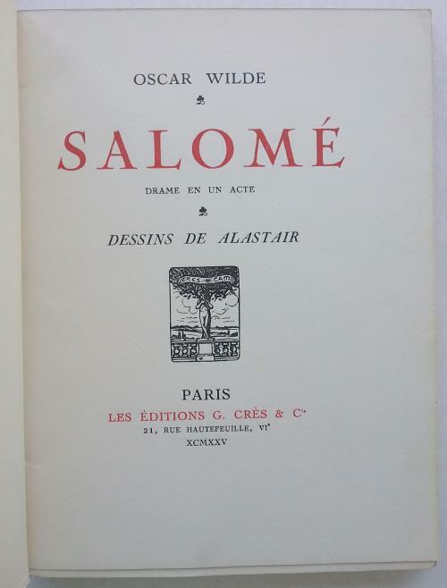 SALOME by Oscar Wilde (Alastair, Illustrator) Fine Binding