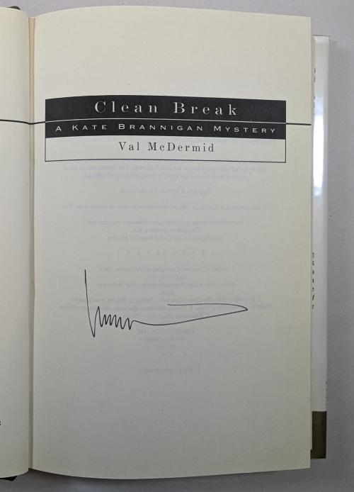 Clean Break by Val McDermid (First Edition) Signed
