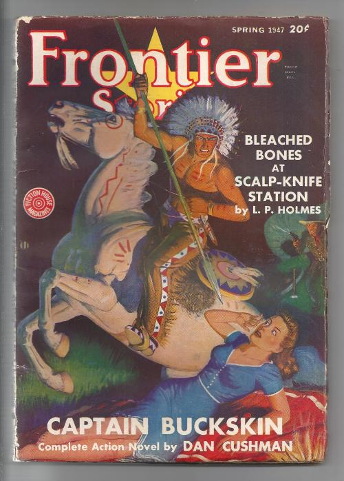 Frontier Stories Spring 1947 Pulp Damsel in Distress Cvr; Sheena Ad