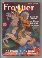 Frontier Stories Spring 1947 Pulp Damsel in Distress Cvr; Sheena Ad