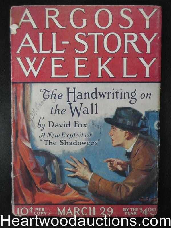 Argosy Mar 29, 1924 C.J. Daly, David Fox The Shadowers