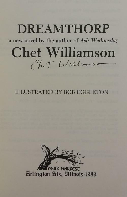 Dreamthorp by Chet Williamson (First Edition) Limited Slipcased Signed "P/C" ...