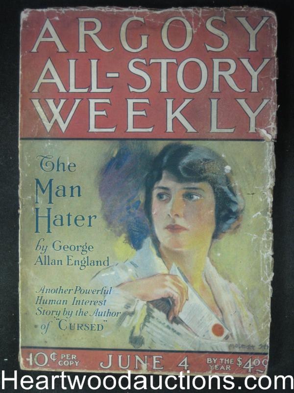 Argosy Jun 04, 1921 Hall + Flint Blind Spot classic Sci  Fi