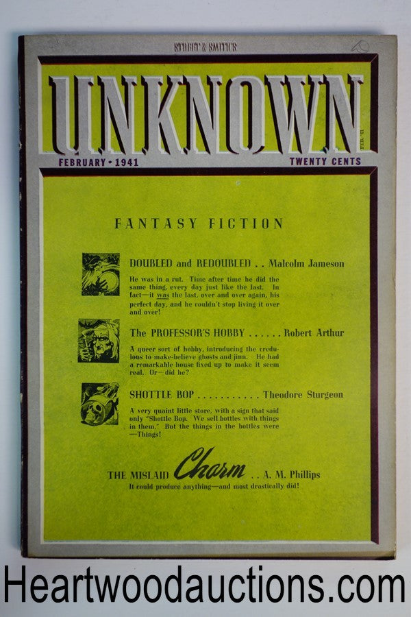 Unknown Feb 1941 L. Ron Hubbard Edd Cartier Art - High Grade
