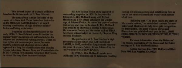 Scientology Sci-Fi BLACK GENESIS Gerry Grace LTD Art Print Signed Artist's Proof