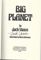 Big Planet by Jack Vance (First Edition) Signed