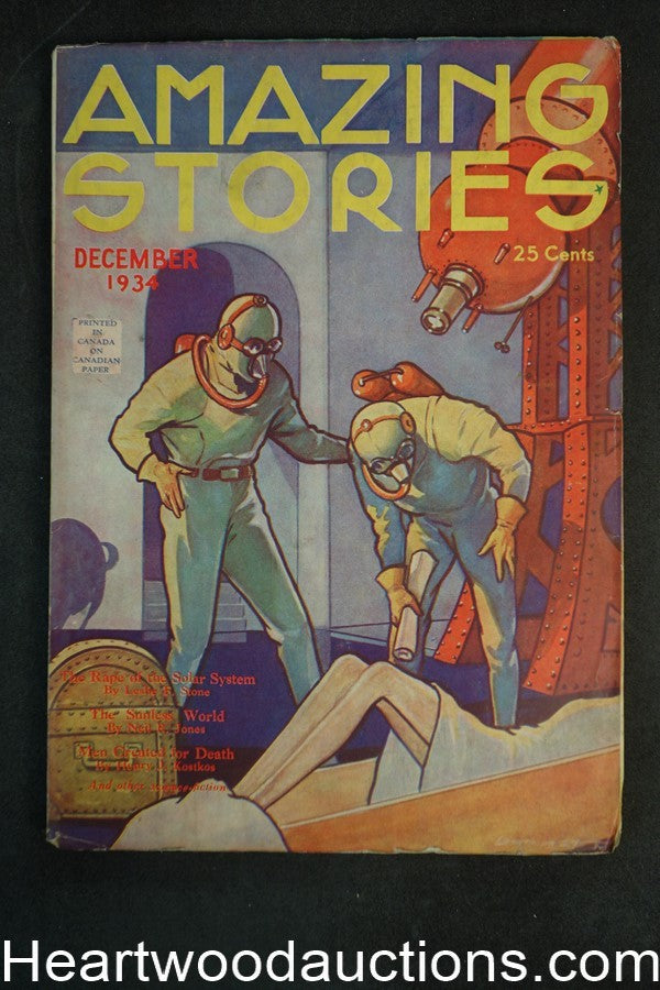 Amazing Stories (Canada) December 1934, Morey cover