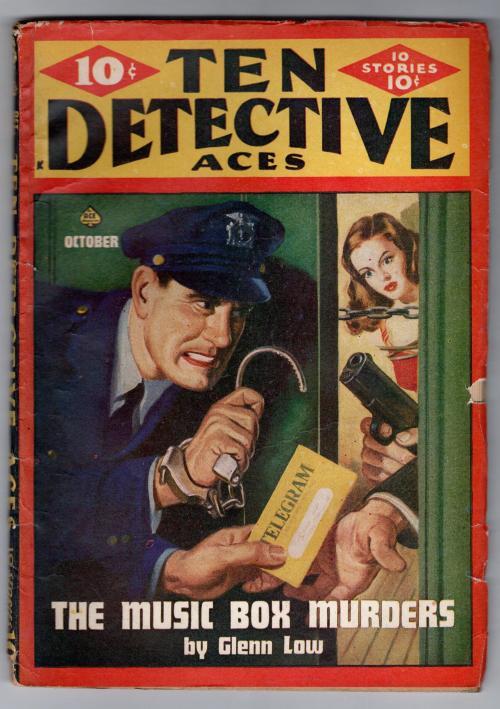 Ten Detective Aces Oct 1946 Irene Endris GG Wild Cvr