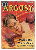 Argosy Apr 16 1938 Boxing Red Star of Tarzan Edgar Rice Burroughs Pulp