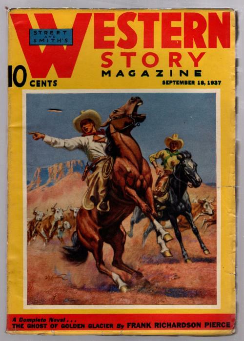 Western Story Sep 18 1937 Delano Cover Art Pulp