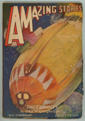 Amazing Stories Oct 1936 Rocketship cvr, Eshbach, John W. Campbell