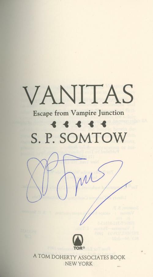 Vanitas by S. P. Somtow (First Edition) Signed