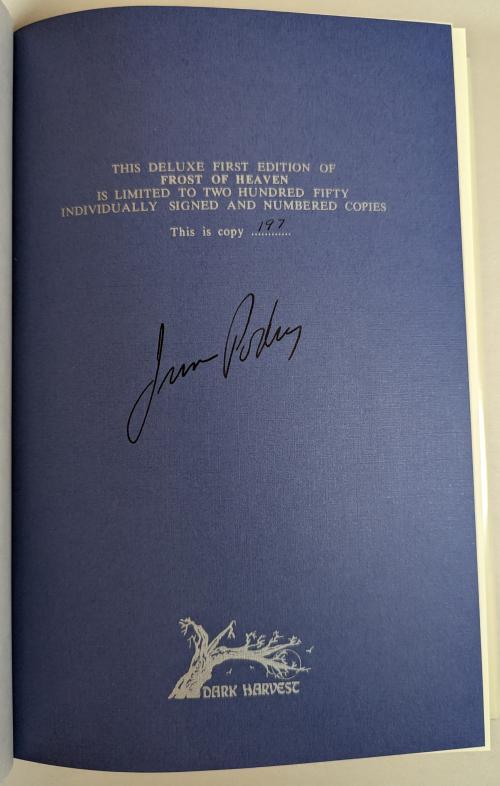 Frost of Heaven by Junius Podrug (First Edition) Signed