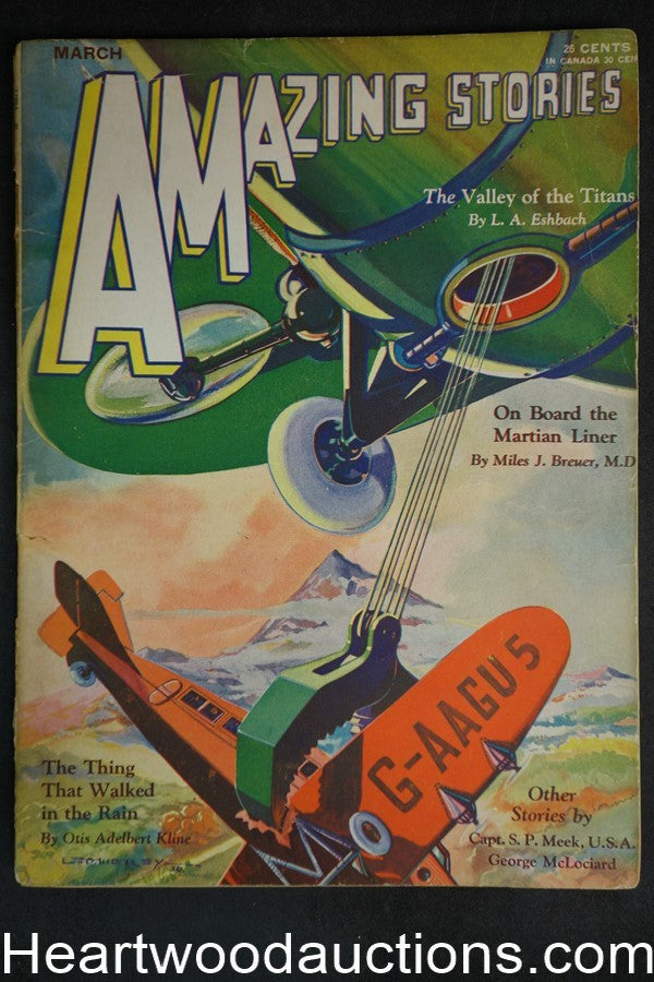 Amazing Stories Mar 1931 O. A. Kline, Morey Cover