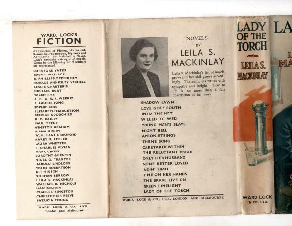 Lady of the Torch by Leila S. Mackinlay (First Edition) Ward File Copy