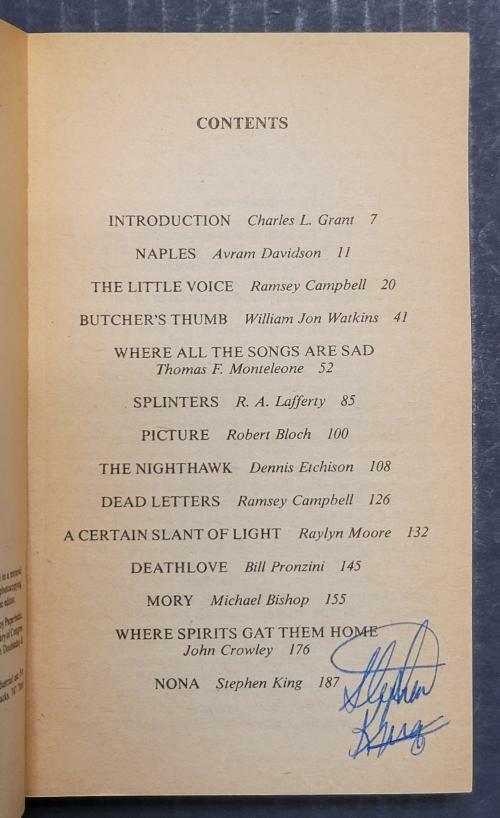 Shadows by Charles L. Grant (editor) Signed