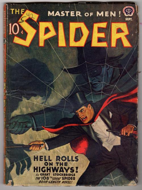 The Spider Sep 1942 DeSoto Cvr, Ed Race story - Pulp