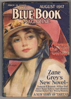 Blue Book Aug 1917 Burroughs - Tarzan Rescues the Moon - Pulp