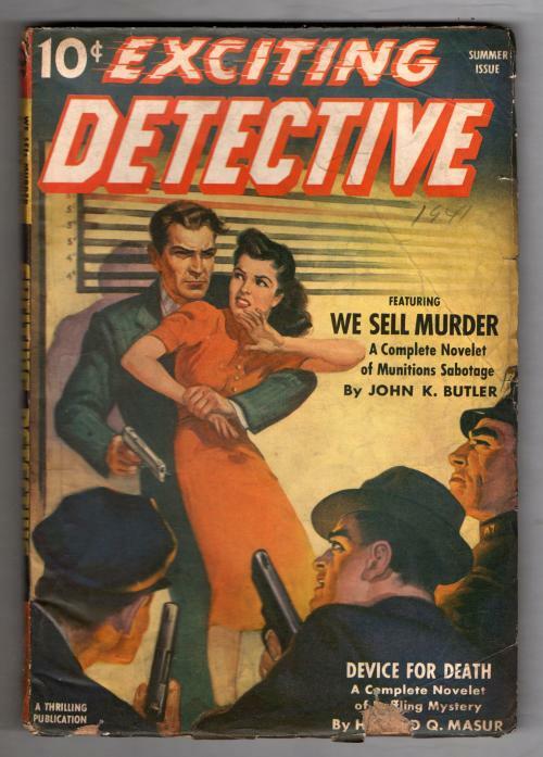 Exciting Detective 1941 Pulp Summer Hugh B. Cave, "The Silken Snakes"