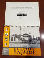 7 Vintage Electric Railroad Calendars, Golden West Books 1971, 1972, 1977, 1978