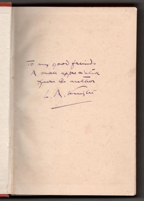 Murder by Experiment by L.A. Knight Signed