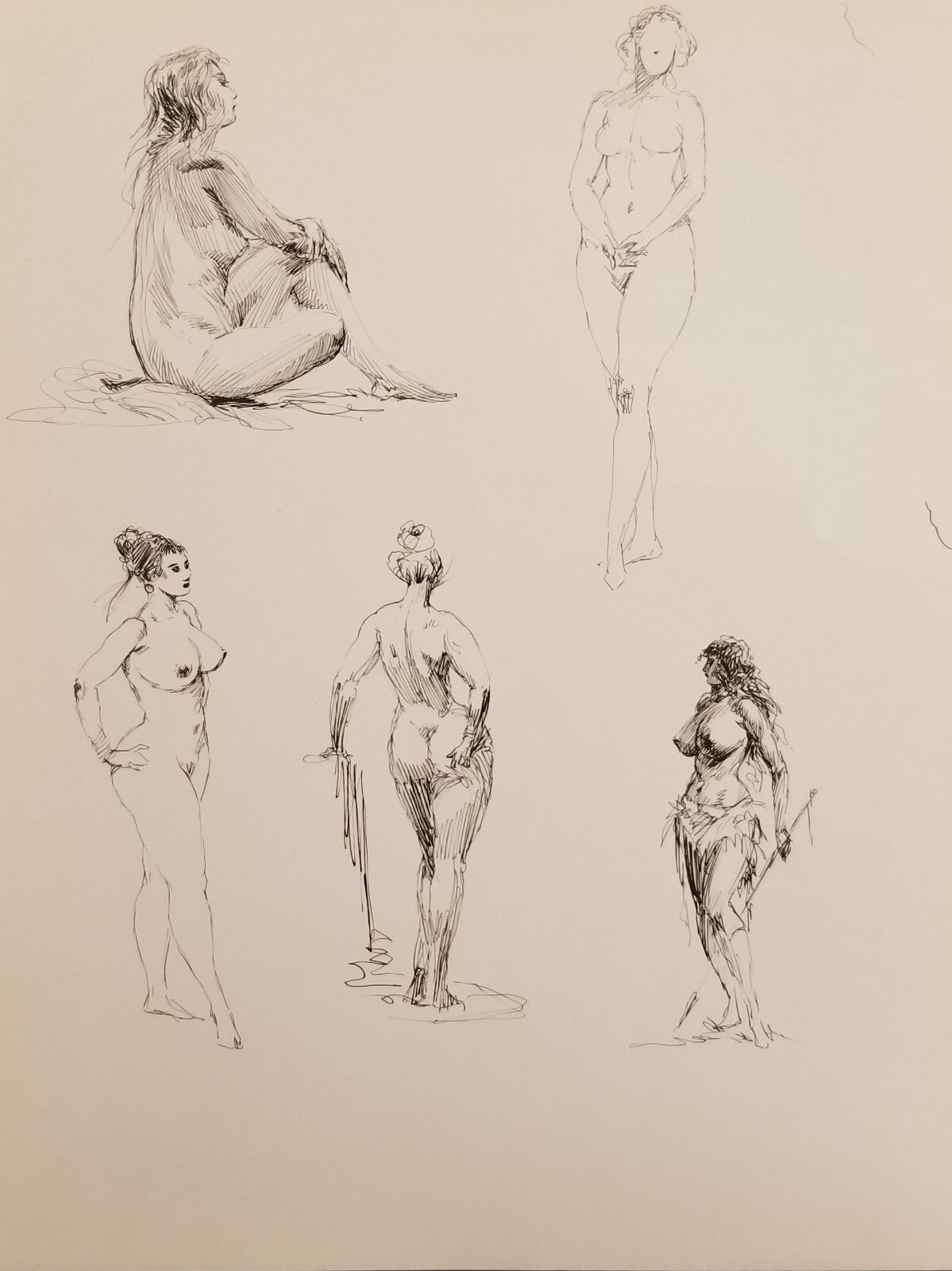 Roy G. Krenkel Original Art - (Female Character Studies)  Pen