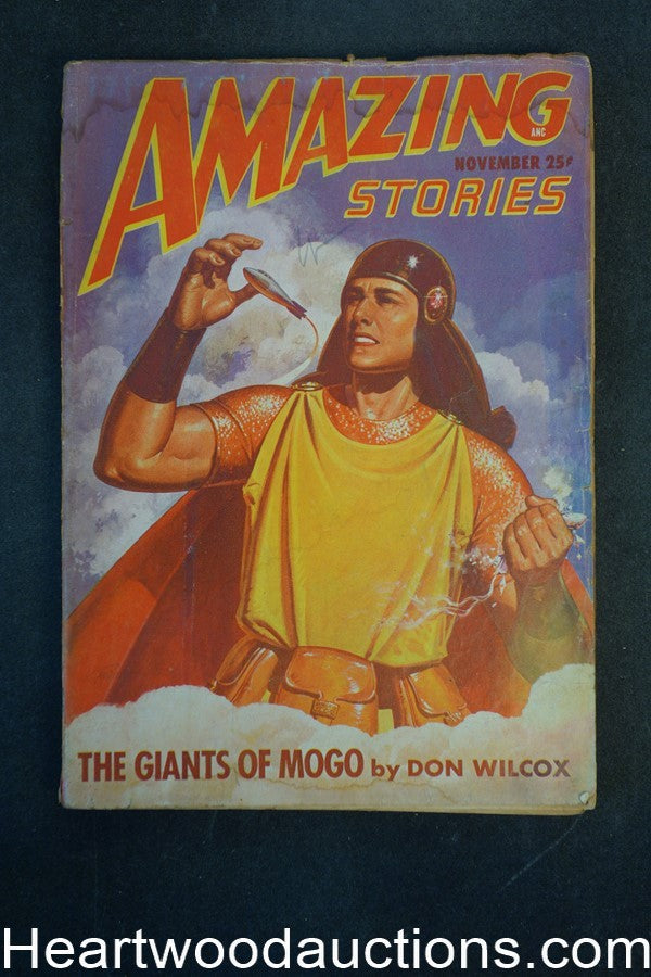 "Amazing Stories" November 1947 Giants of Mongo Cvr