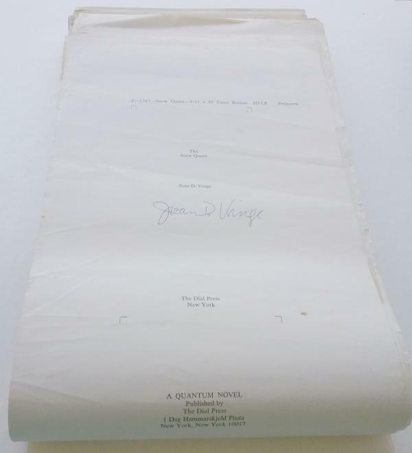 The Snow Queen (Long Unbound Galleys) by Joan D. Vinge Signed Hugo and Nebula...
