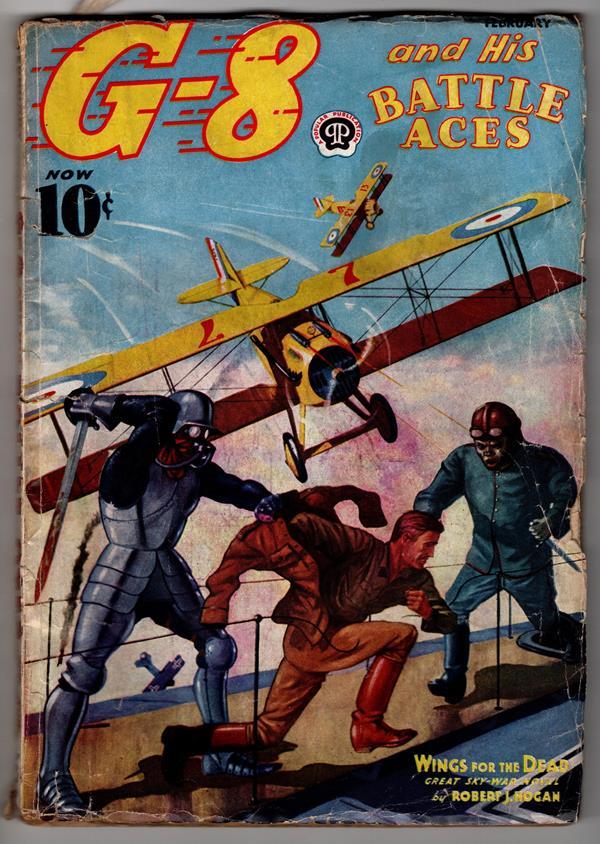 G-8 Battle Aces Feb 1938 Fredrick Blakeslee Cvr "Wings For The Dead"