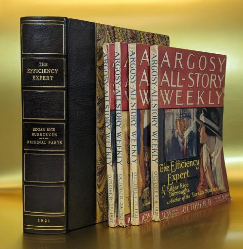 The Efficiency Expert by Edgar Rice Burroughs, 4 Argosy Pulps, 1921, Custom Case