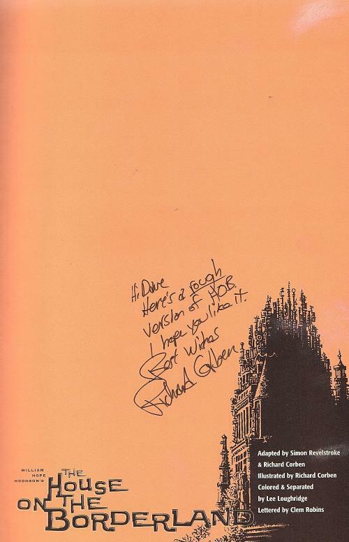 The House on the Borderland by Richard Corben & Simon Revelstroke Signed