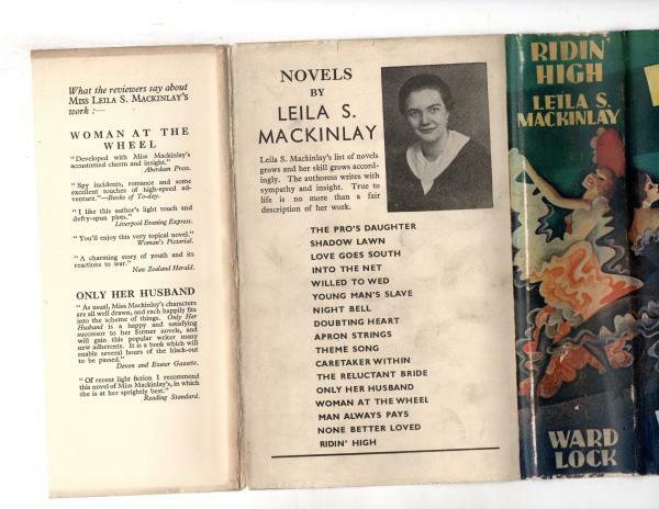 Ridin' High by Leila S. Mackinlay (First Edition) Ward File Copy