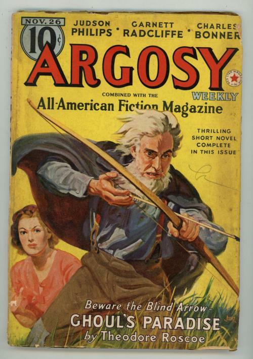 Argosy Nov 26, 1938 A. Merritt, Theodore Roscoe, Belarski Cvr