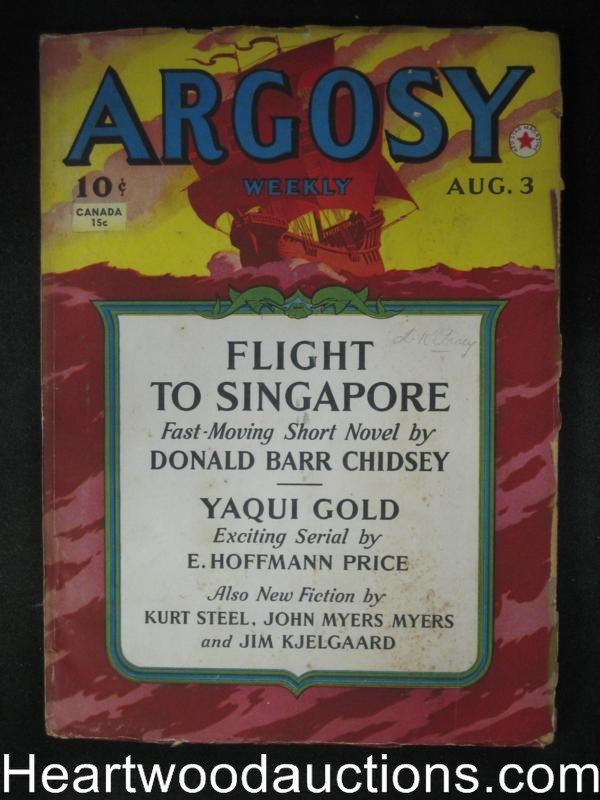 "Argosy" Aug 3, 1940 1st pattern Cvr, E.Hoffman Price