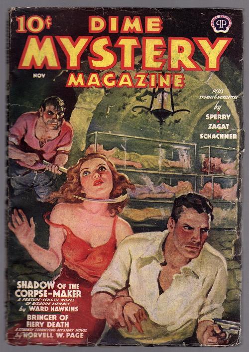 Dime Mystery Nov 1938 Sickle Attack Cvr Ward Hawkins Paul Ernst - Pulp