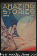 Amazing Stories Aug 1933 Leo Morey Spacemen Art deco Cvr, Fletcher Pratt