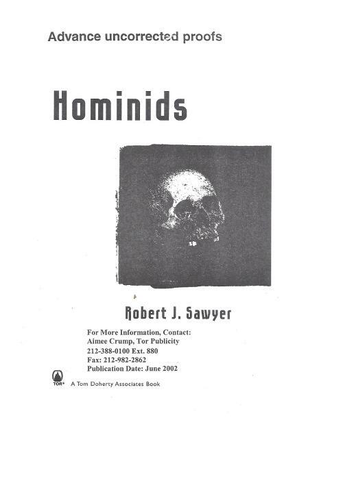 Hominids by Robert J. Sawyer (First Edition)