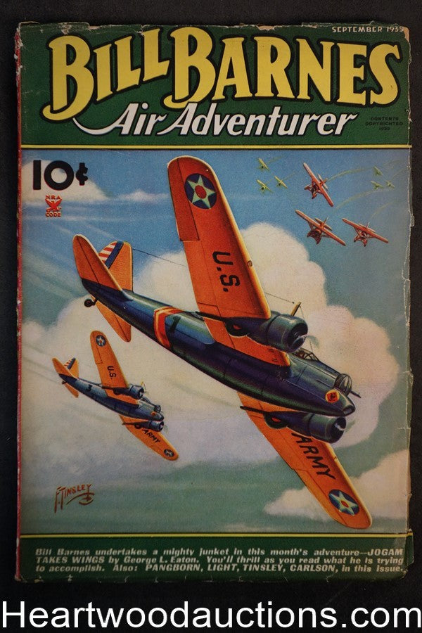 Bill Barnes Air Adventurer Sep 1935 Frank Tinsley Cvr, George L. Eaton