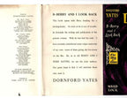 B-Berry And I Look Back by Dornford Yates (First Edition) File Copy