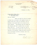 Arthur Train February 1914 Two Typed Letters (Signed)