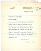 Arthur Train February 1914 Two Typed Letters (Signed)