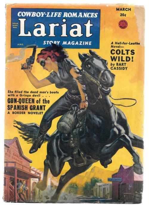 Lariat March 1950 Pulp Redhead BGA Domino Mask Cvr by Anderson