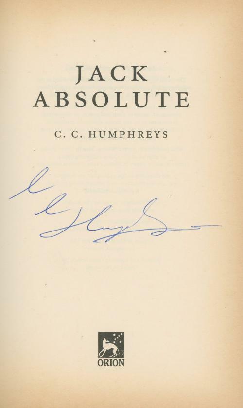 Jack Absolute by C.C. Humphreys (First Edition) Signed