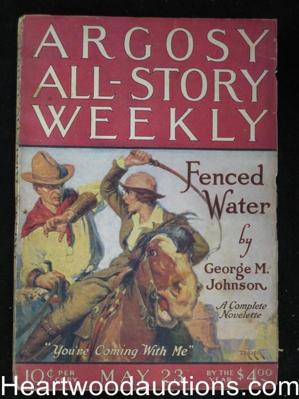 Argosy May 23, 1925 Women with a Whip Cvr, Hopalong Cassidy, Criag Kennedy
