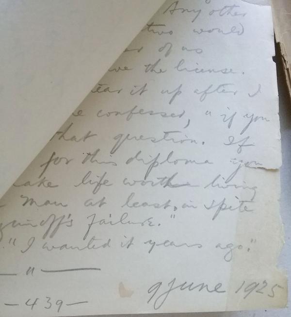 Red and Yellow by John Taine (Eric Temple Bell) Holograph Manuscript 1925