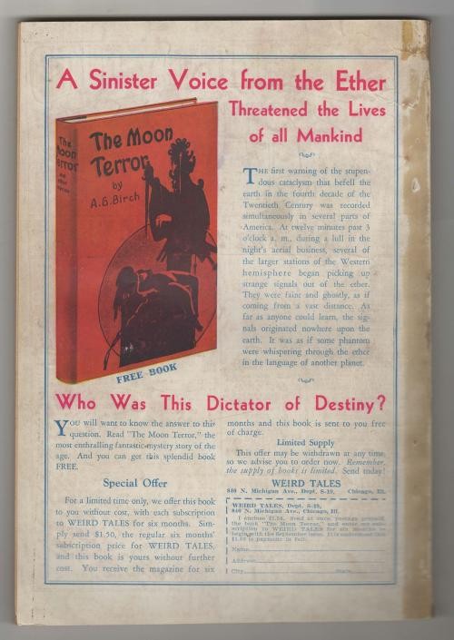 Weird Tales Aug 1932 T. Wyatt Nelson Cvr; RE Howard; CA Smith; E.H. Price; De...