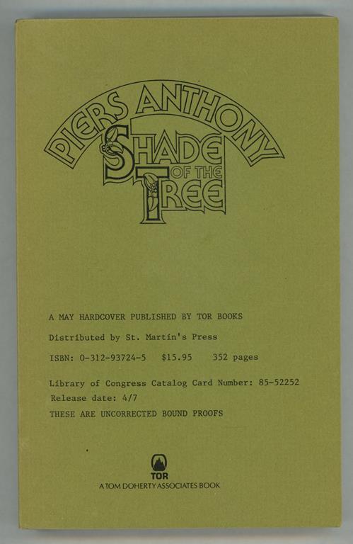 Shade of the Tree by Piers Anthony  (Advance Copy/Proof))- High Grade