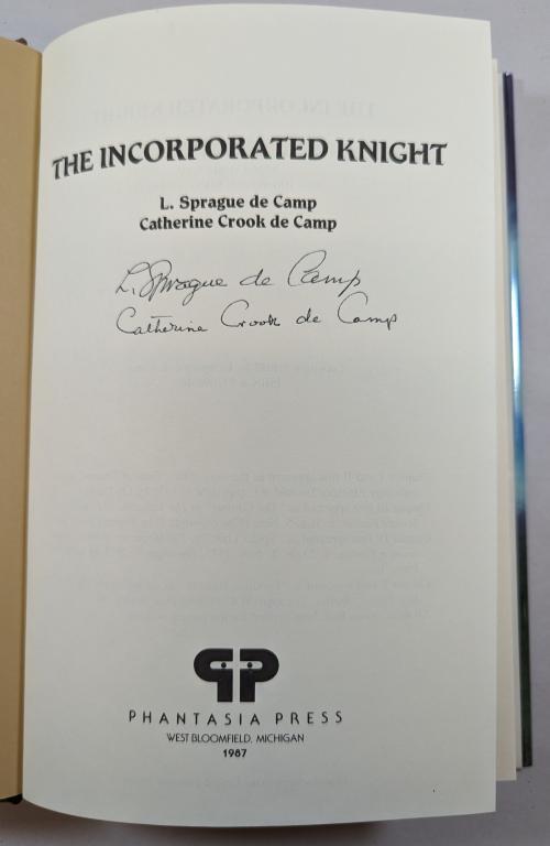 The Incorporated Knight by L. Sprague de Camp (First Edition) Signed